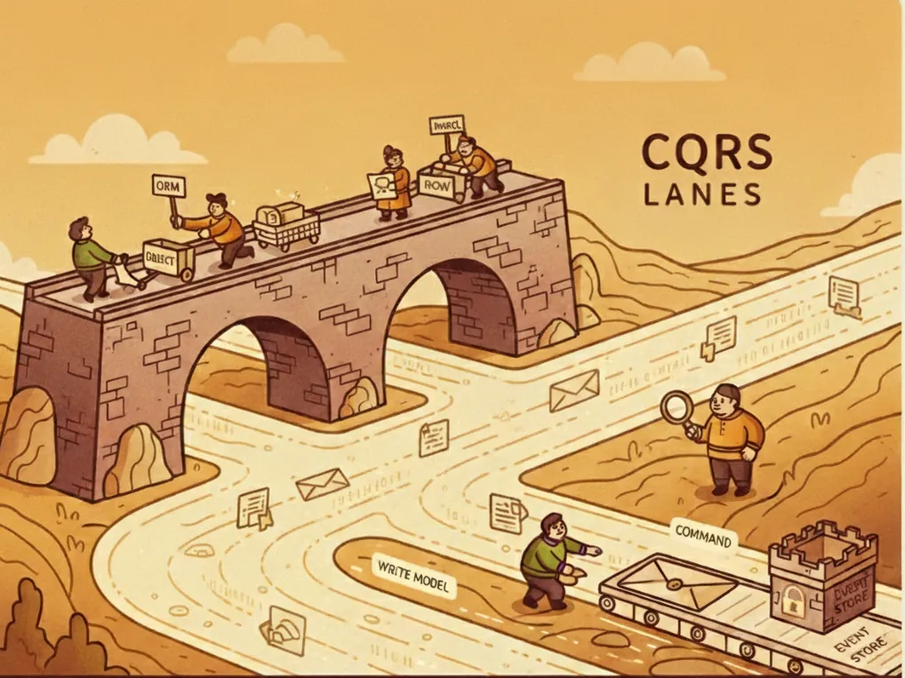 Conceptual image of ORM and CQRS